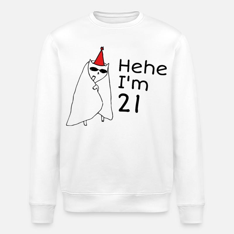 21 ans anniversaire - Cadeau 21e anniversaire - Sweat bio ROLLER Stanley/Stella Unisexe - blanc