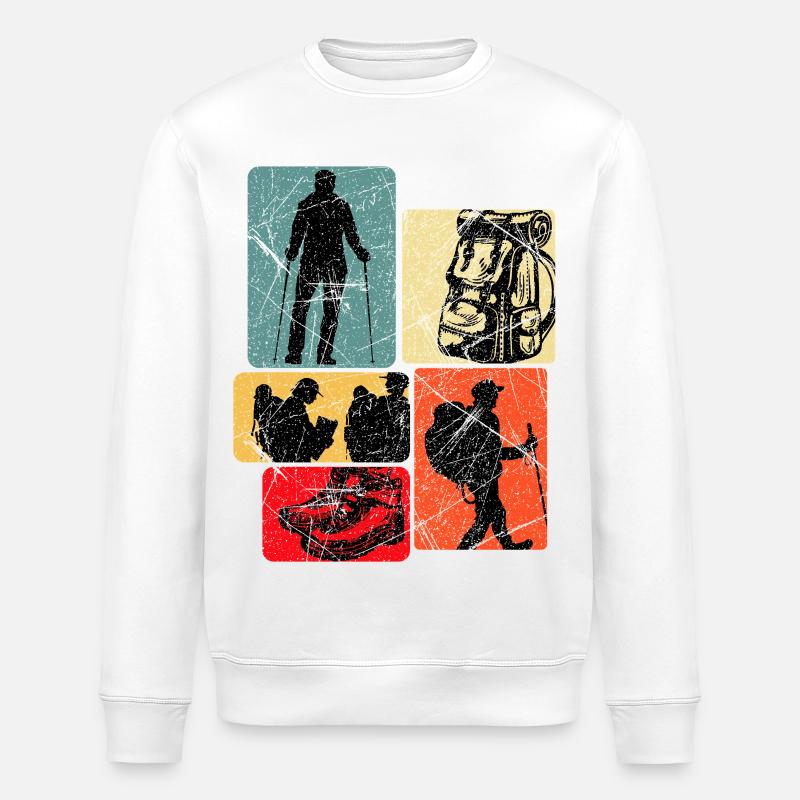 Wanderpfad Collage - Stanley/Stella Unisex Bio-Sweatshirt ROLLER - Weiß