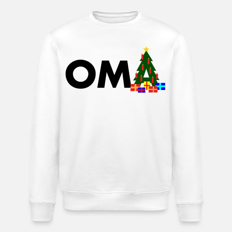 Oma Weihnachtsbaum - Stanley/Stella Unisex Bio-Sweatshirt ROLLER - Weiß
