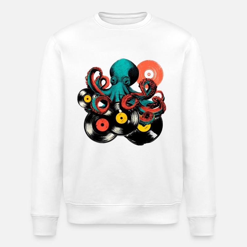Mix vinyle Octopus - Sweat bio ROLLER Stanley/Stella Unisexe - blanc