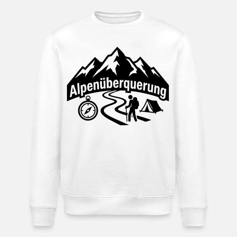 Alpenüberquerung - Stanley/Stella Unisex Bio-Sweatshirt ROLLER - Weiß