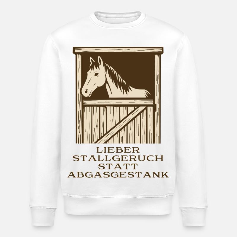 Lieber Stallgeruch statt Abgasgestank - Stanley/Stella Unisex Bio-Sweatshirt ROLLER - Weiß