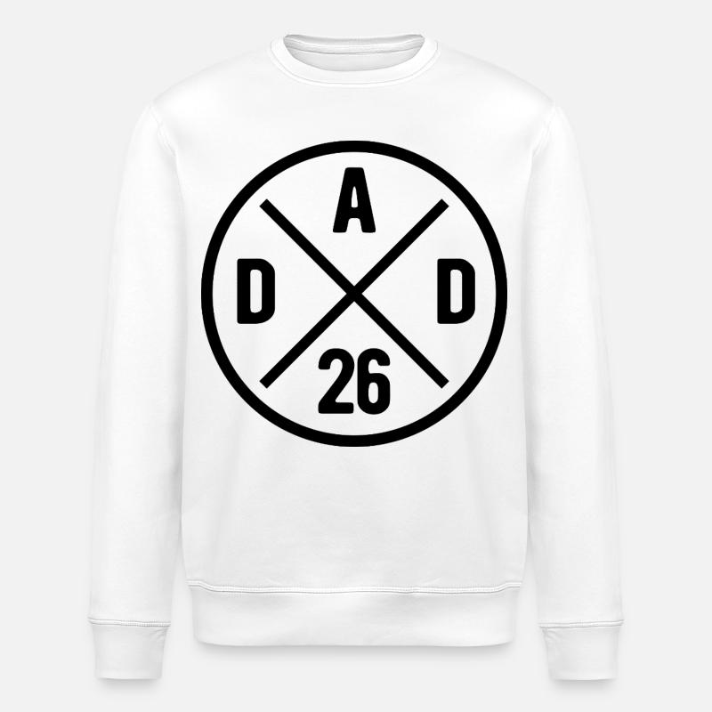 Dad 26 - Vater 2026 - Geschenk - Stanley/Stella Unisex Bio-Sweatshirt ROLLER - Weiß