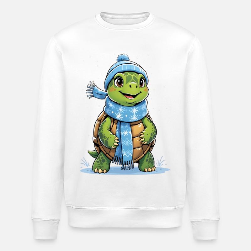 Winterschal Schildkröte - Stanley/Stella Unisex Bio-Sweatshirt ROLLER - Weiß