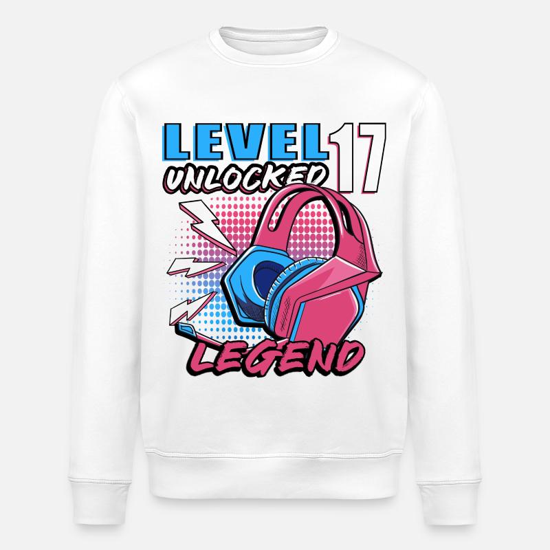 Level 17 Legend Kopfhörer - Stanley/Stella Unisex Bio-Sweatshirt ROLLER - Weiß