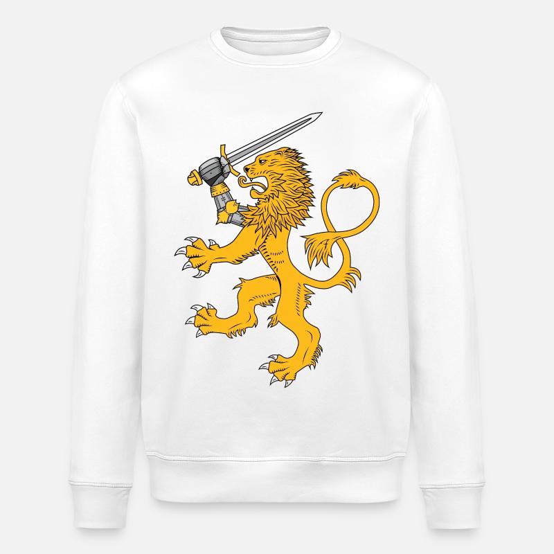Aalto Asko Kunstheraldischer Löwe - Stanley/Stella Unisex Bio-Sweatshirt ROLLER - Weiß