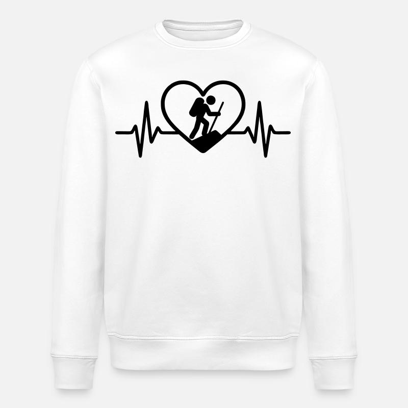 Herz Wandern – Leidenschaft Natur - Stanley/Stella Unisex Bio-Sweatshirt ROLLER - Weiß