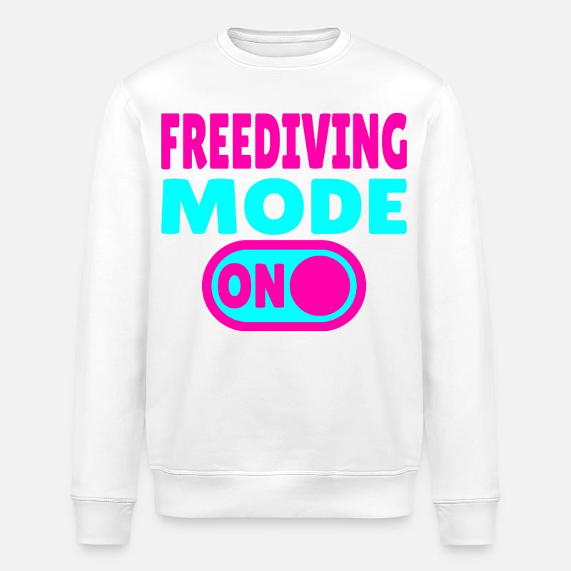 Mode apnée ACTIVÉ - Plongeur - Sweat bio ROLLER Stanley/Stella Unisexe - blanc