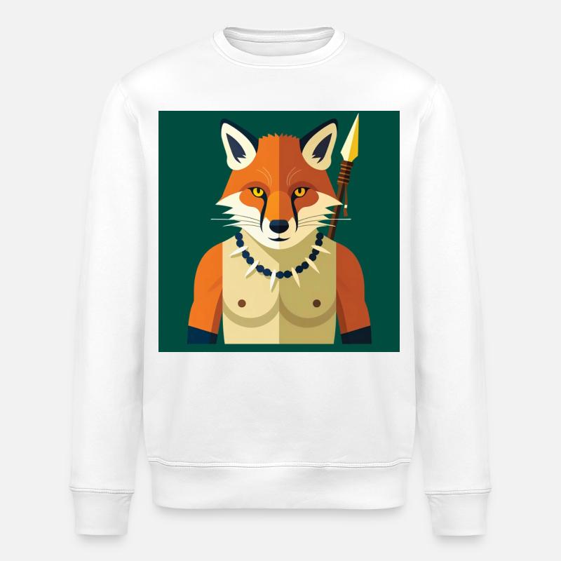 HUMAN FOX – Baby & Kinder - Stanley/Stella Unisex Bio-Sweatshirt ROLLER - Weiß