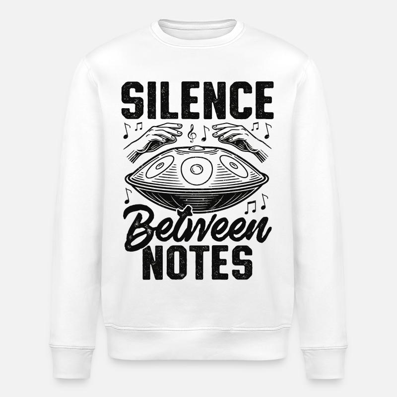 Silence Between Notes - Stanley/Stella ROLLER Unisex Organic Sweatshirt - white