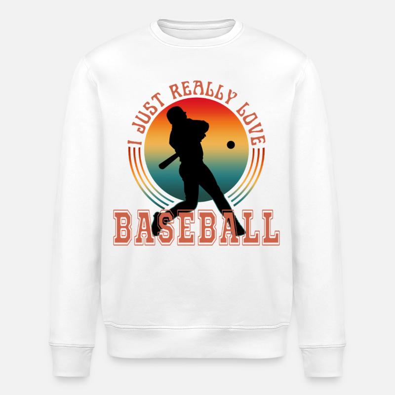 J’ADORE VRAIMENT LE BASEBALL - Sweat bio ROLLER Stanley/Stella Unisexe - blanc