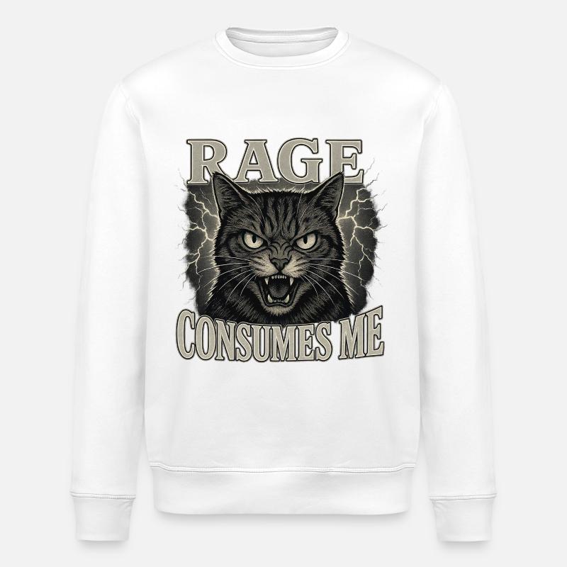 Rage Consumes Me - Stanley/Stella Unisex Bio-Sweatshirt ROLLER - Weiß