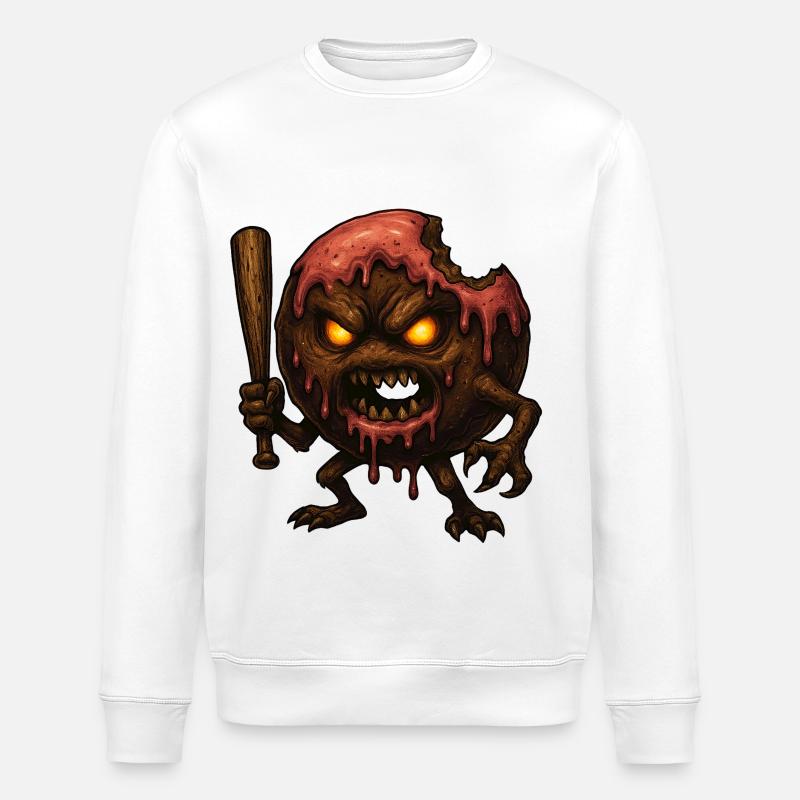 Angry Donut - Stanley/Stella Unisex Bio-Sweatshirt ROLLER - Weiß