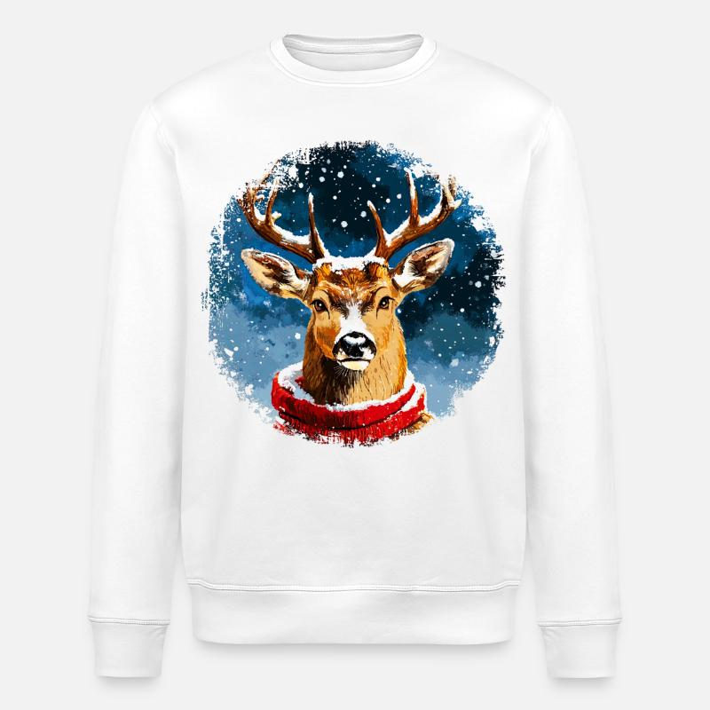 Hirsch Style - Stanley/Stella Unisex Bio-Sweatshirt ROLLER - Weiß