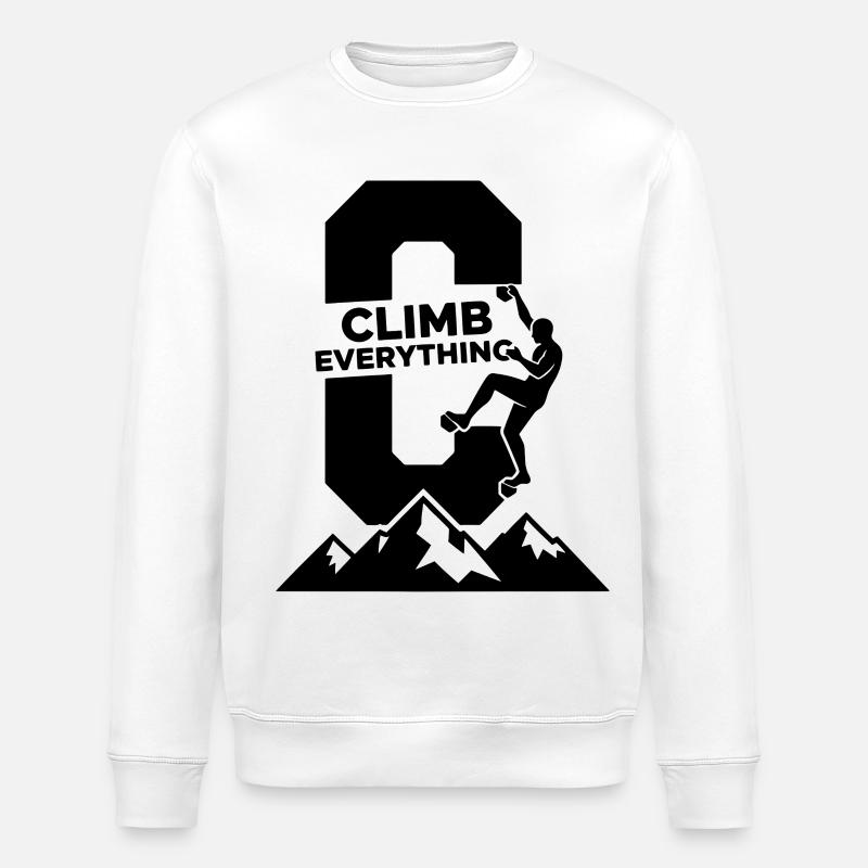 Climb Everything Kletterabenteuer - Stanley/Stella Unisex Bio-Sweatshirt ROLLER - Weiß
