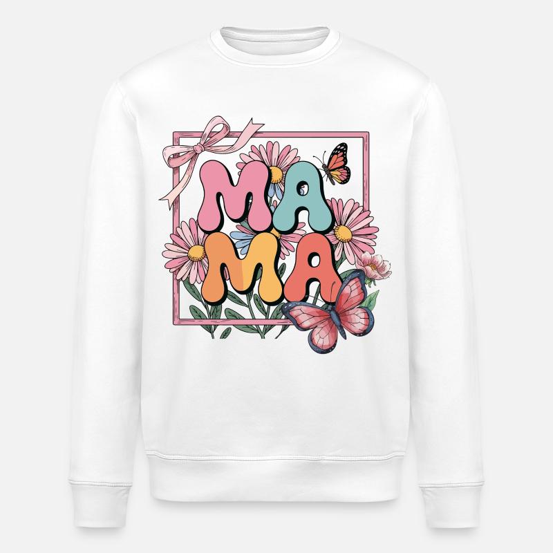 Mama - Stanley/Stella Unisex Bio-Sweatshirt ROLLER - Weiß