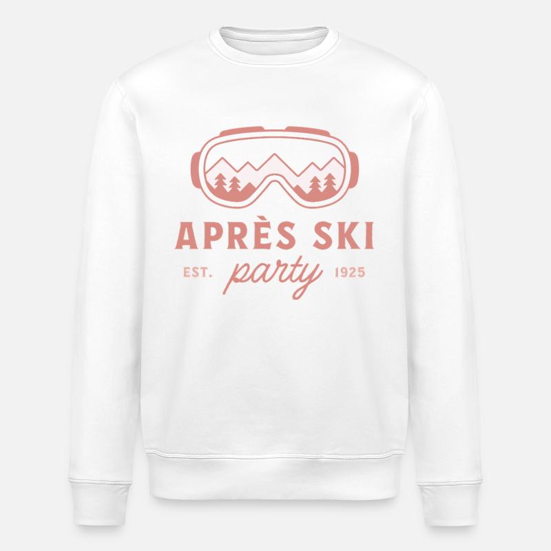 Apres Skiparty, Ski-Mädchen-Abend, pinke Ästhetik - Stanley/Stella Unisex Bio-Sweatshirt ROLLER - Weiß