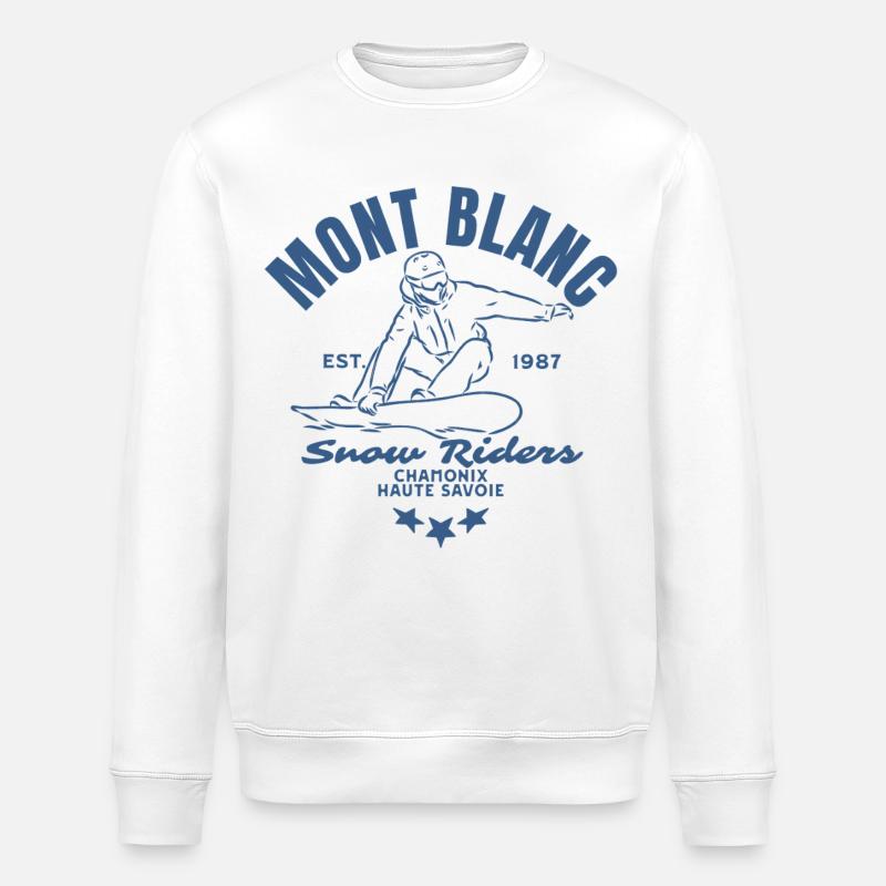 Mont Blanc Snow Riders logo - Sweat bio ROLLER Stanley/Stella Unisexe - blanc