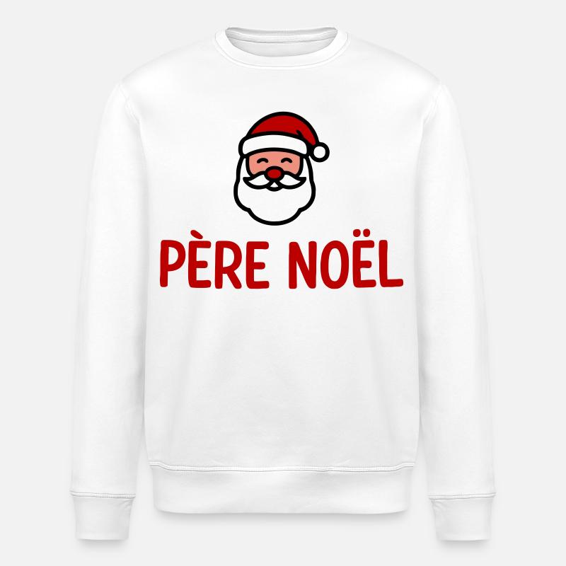 Weihnachtsmann-Humor - Stanley/Stella Unisex Bio-Sweatshirt ROLLER - Weiß