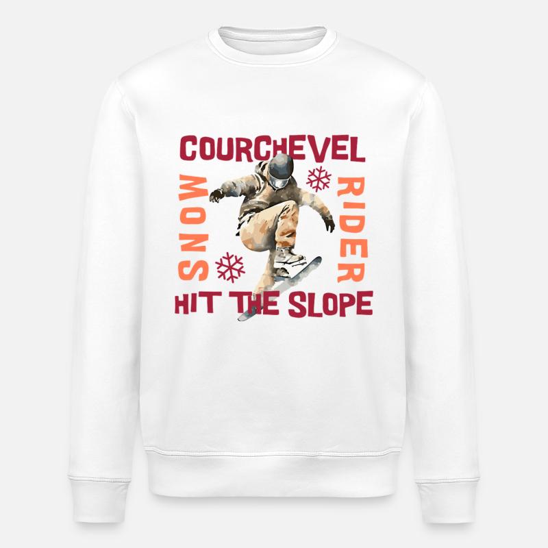 Courchevel Snowboard Jumping - Stanley/Stella Unisex Bio-Sweatshirt ROLLER - Weiß