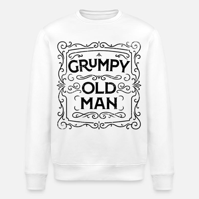 GRUMPY OLD MAN - Sweat bio ROLLER Stanley/Stella Unisexe - blanc