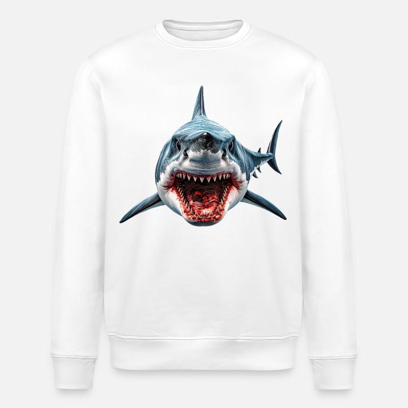 Requin - Sweat bio ROLLER Stanley/Stella Unisexe - blanc