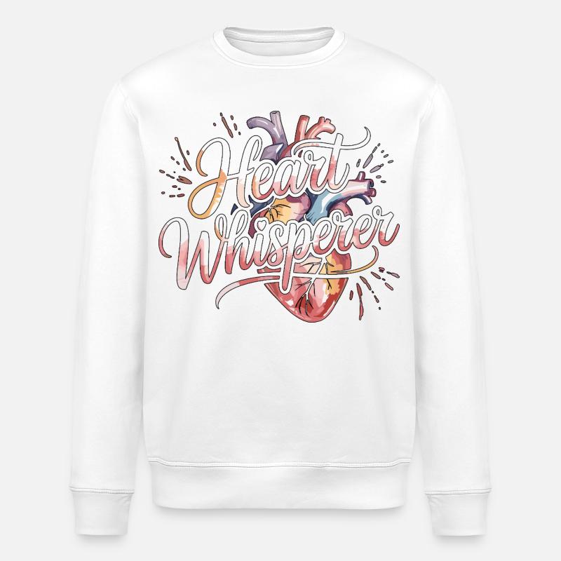 Cardiac Tech Heart Whisperer Pacemaker Technician - Stanley/Stella Unisex Bio-Sweatshirt ROLLER - Weiß