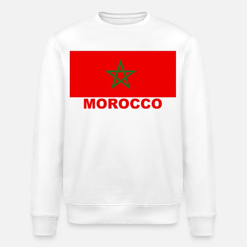 Maillot du Maroc - Sweat bio ROLLER Stanley/Stella Unisexe - blanc