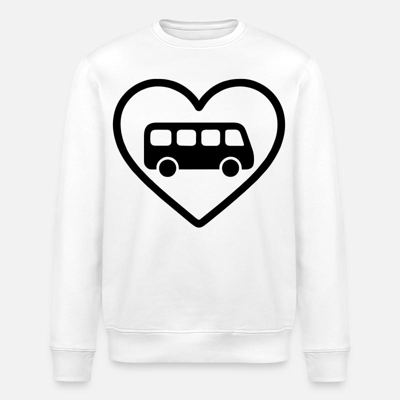 Heart Busfahrer - Stanley/Stella Unisex Bio-Sweatshirt ROLLER - Weiß