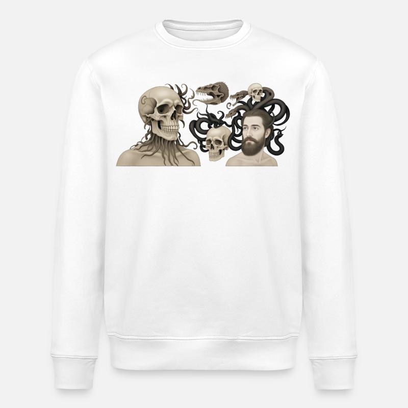 THE DAMNED #2 – dunkle Hölle - Stanley/Stella Unisex Bio-Sweatshirt ROLLER - Weiß