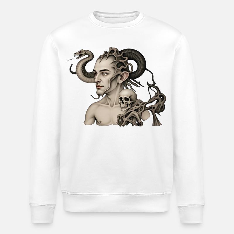 THE DAMNED #3 – dunkle Hölle - Stanley/Stella Unisex Bio-Sweatshirt ROLLER - Weiß