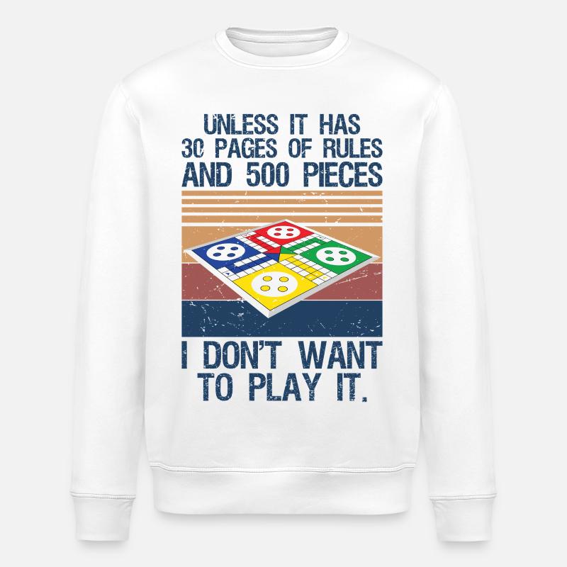 Board Game Joke Funny Board Game - Stanley/Stella Unisex Bio-Sweatshirt ROLLER - Weiß