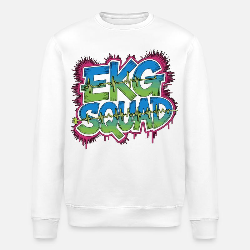 Cardiac Tech EKG Squad Pacemaker Technician - Stanley/Stella Unisex Bio-Sweatshirt ROLLER - Weiß