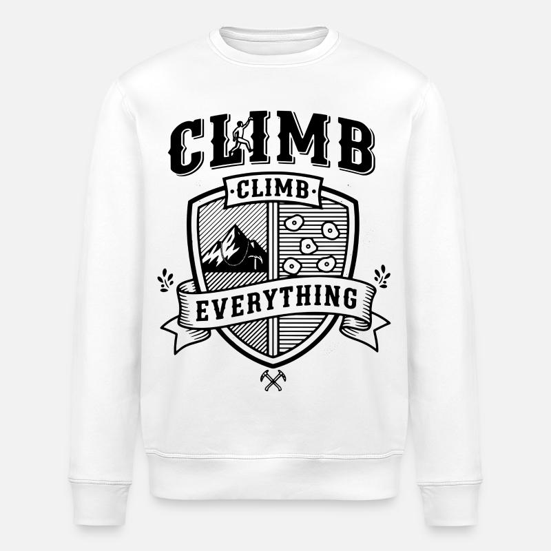 Climb Everything Kletterabenteuer - Stanley/Stella Unisex Bio-Sweatshirt ROLLER - Weiß
