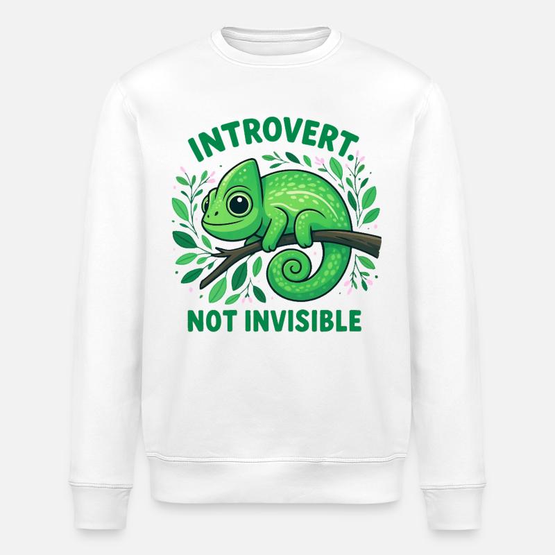 Caméléon introverti - Sweat bio ROLLER Stanley/Stella Unisexe - blanc