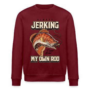 Immer mit meiner Rute zucken, komisches Angeln - Stanley/Stella Unisex Bio-Sweatshirt ROLLER - Weiß - Vorne - Nik (191cm)