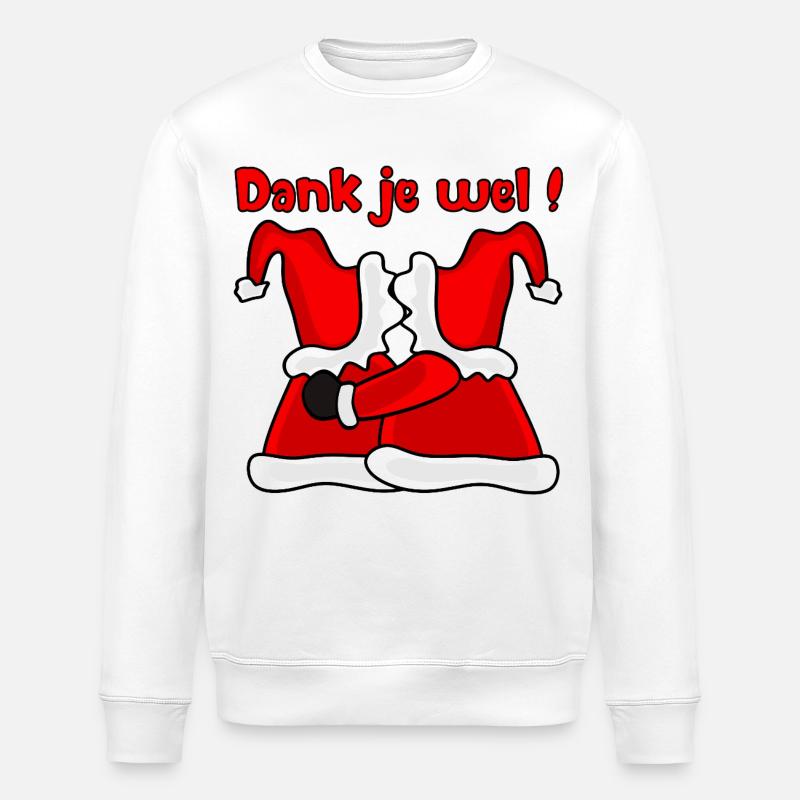Danke, Weihnachtsmann - Stanley/Stella Unisex Bio-Sweatshirt ROLLER - Weiß