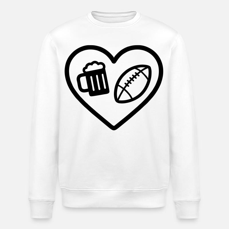 Heart Rugby Bier - Stanley/Stella Unisex Bio-Sweatshirt ROLLER - Weiß