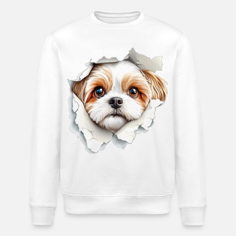 Shih Tzu - Sweat bio ROLLER Stanley/Stella Unisexe - blanc