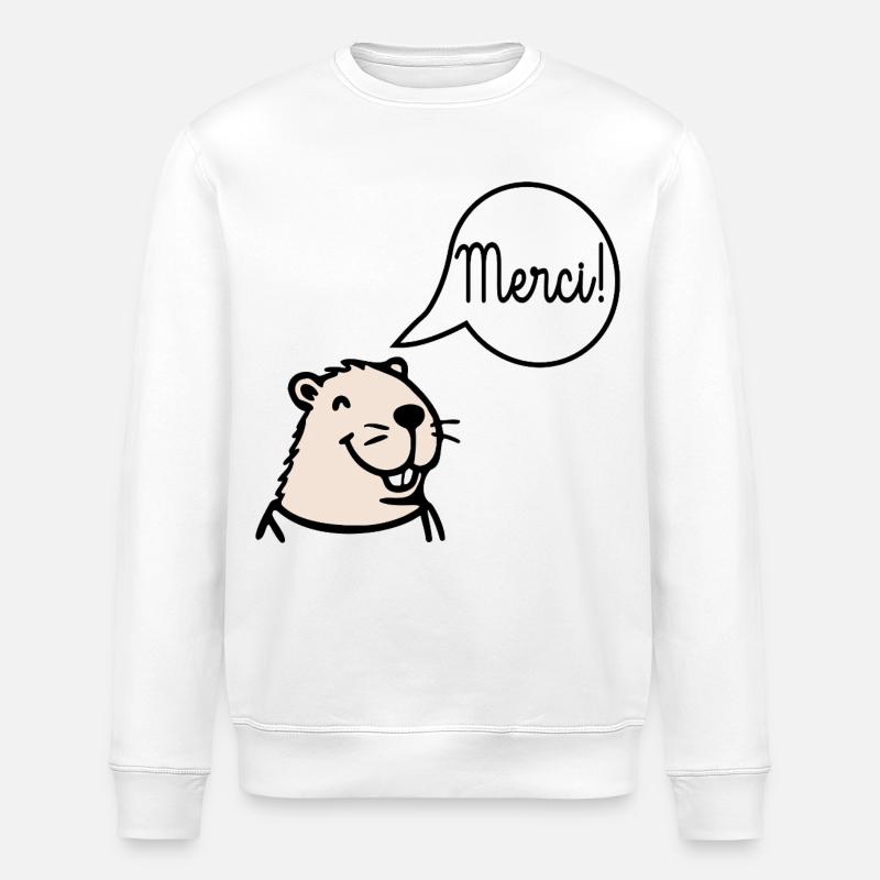 Danke, Capybara. - Stanley/Stella Unisex Bio-Sweatshirt ROLLER - Weiß