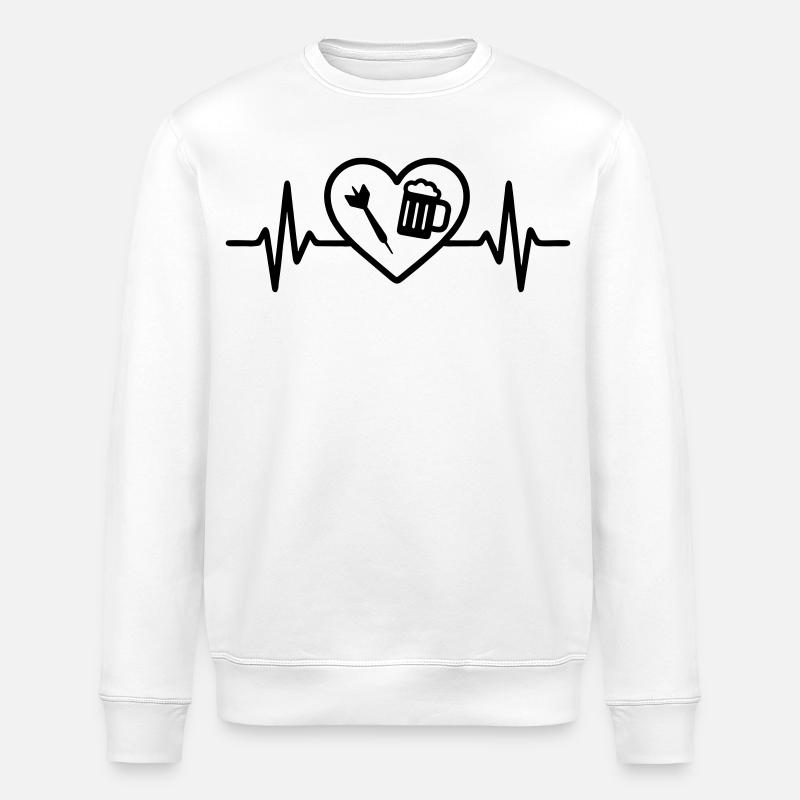Herz Darts Bier - Stanley/Stella Unisex Bio-Sweatshirt ROLLER - Weiß