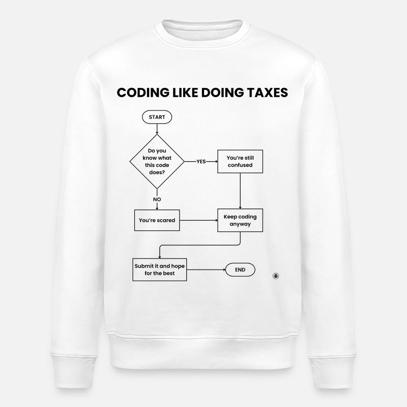 Codierung wie Steuererklärung – Hope Gift einreichen - Stanley/Stella Unisex Bio-Sweatshirt ROLLER - Weiß