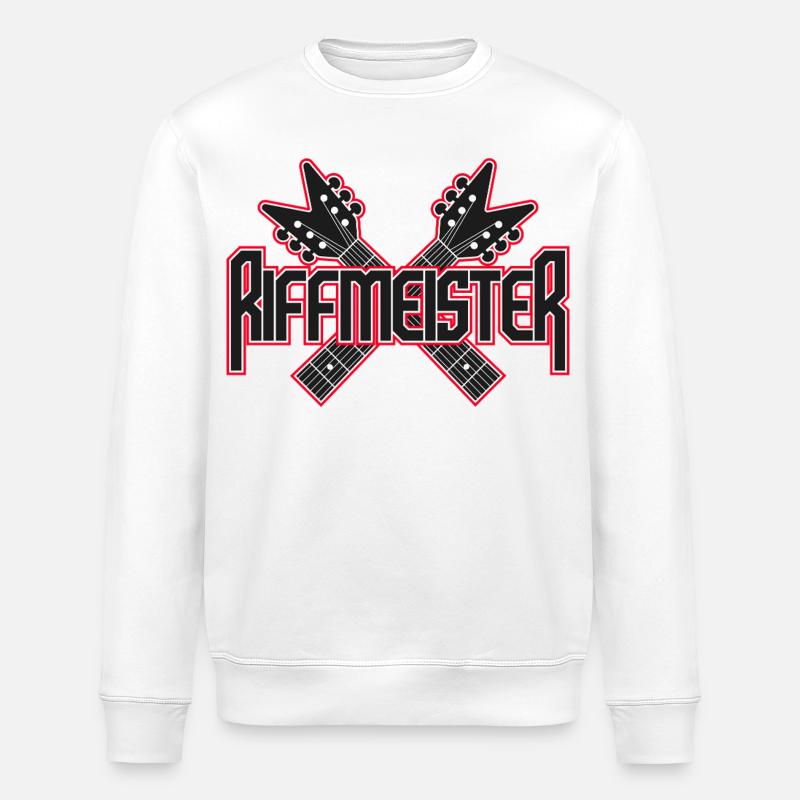 Riffmaster Crossed Guitars Logo - Sweat bio ROLLER Stanley/Stella Unisexe - blanc