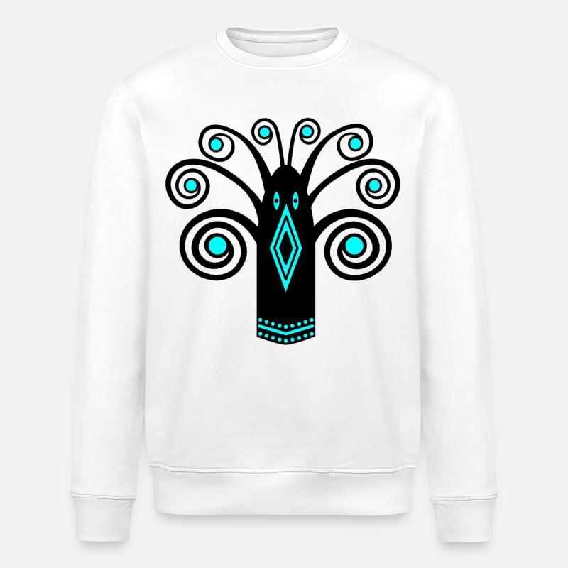 Vogelgrafik - Stanley/Stella Unisex Bio-Sweatshirt ROLLER - Weiß