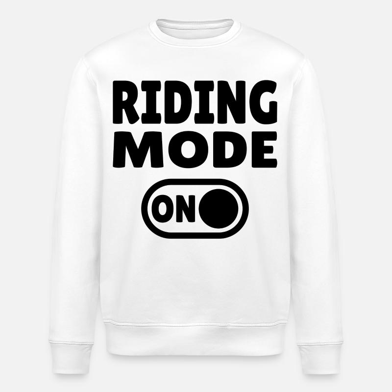 Riding Mode ON – Equestrian Sport - Stanley/Stella ROLLER Unisex Organic Sweatshirt - white