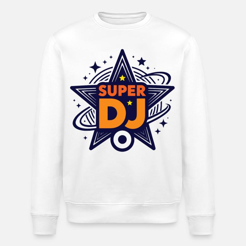 SUPER DJ – lass uns reden - Stanley/Stella Unisex Bio-Sweatshirt ROLLER - Weiß