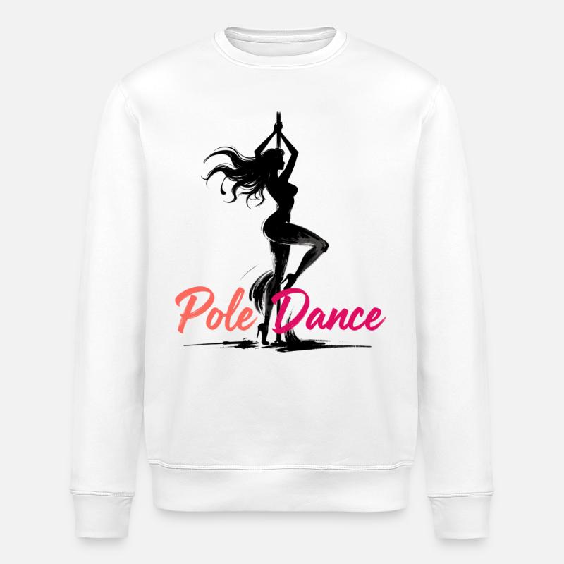 Pole Dance Pole Dancer Aesthetic Gift - Stanley/Stella ROLLER Unisex Organic Sweatshirt - white