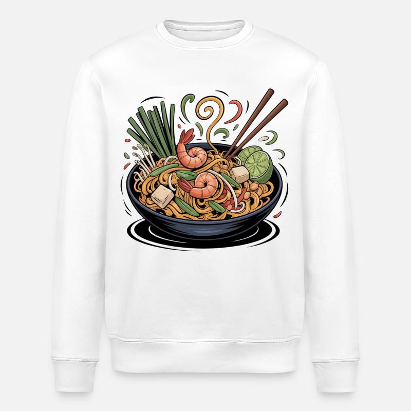 Frühlingsramen mit Shrimp und Limette - Stanley/Stella Unisex Bio-Sweatshirt ROLLER - Weiß