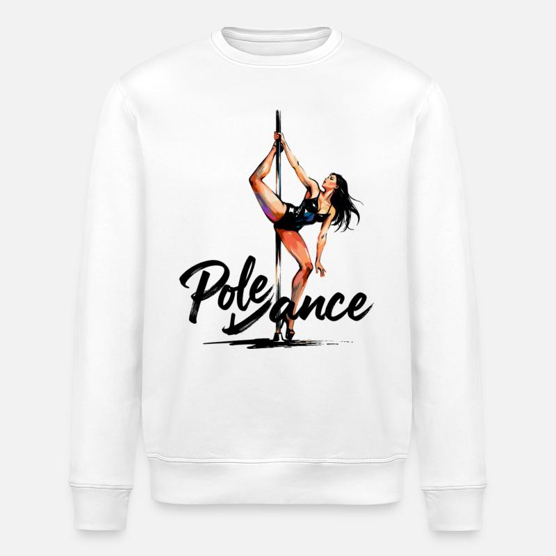 Pole Dance Pole Dancer Aesthetic Gift - Stanley/Stella ROLLER Unisex Organic Sweatshirt - white