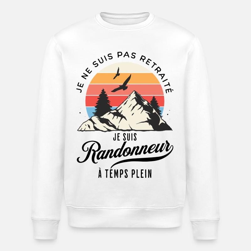 Vollzeitwanderer, nicht im Ruhestand - Stanley/Stella Unisex Bio-Sweatshirt ROLLER - Weiß